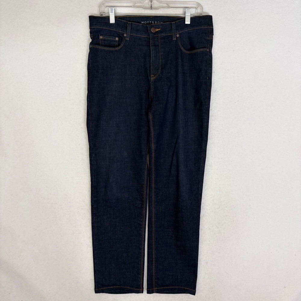 Mott & Bow Crosby Slim Jeans Mens 31x28 Dark Indigo Stretch Denim